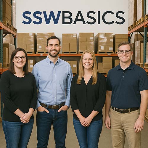 SSWBasics team and warehouse