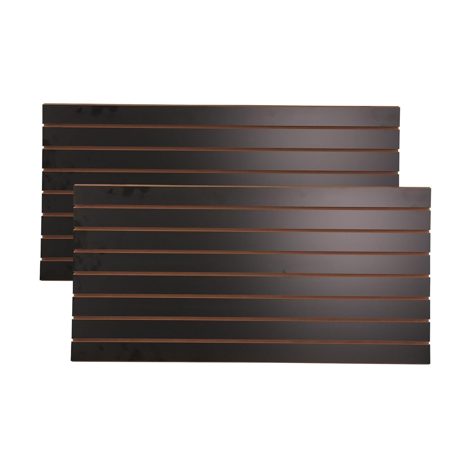 4-Foot Horizontal Black Slatwall Panels