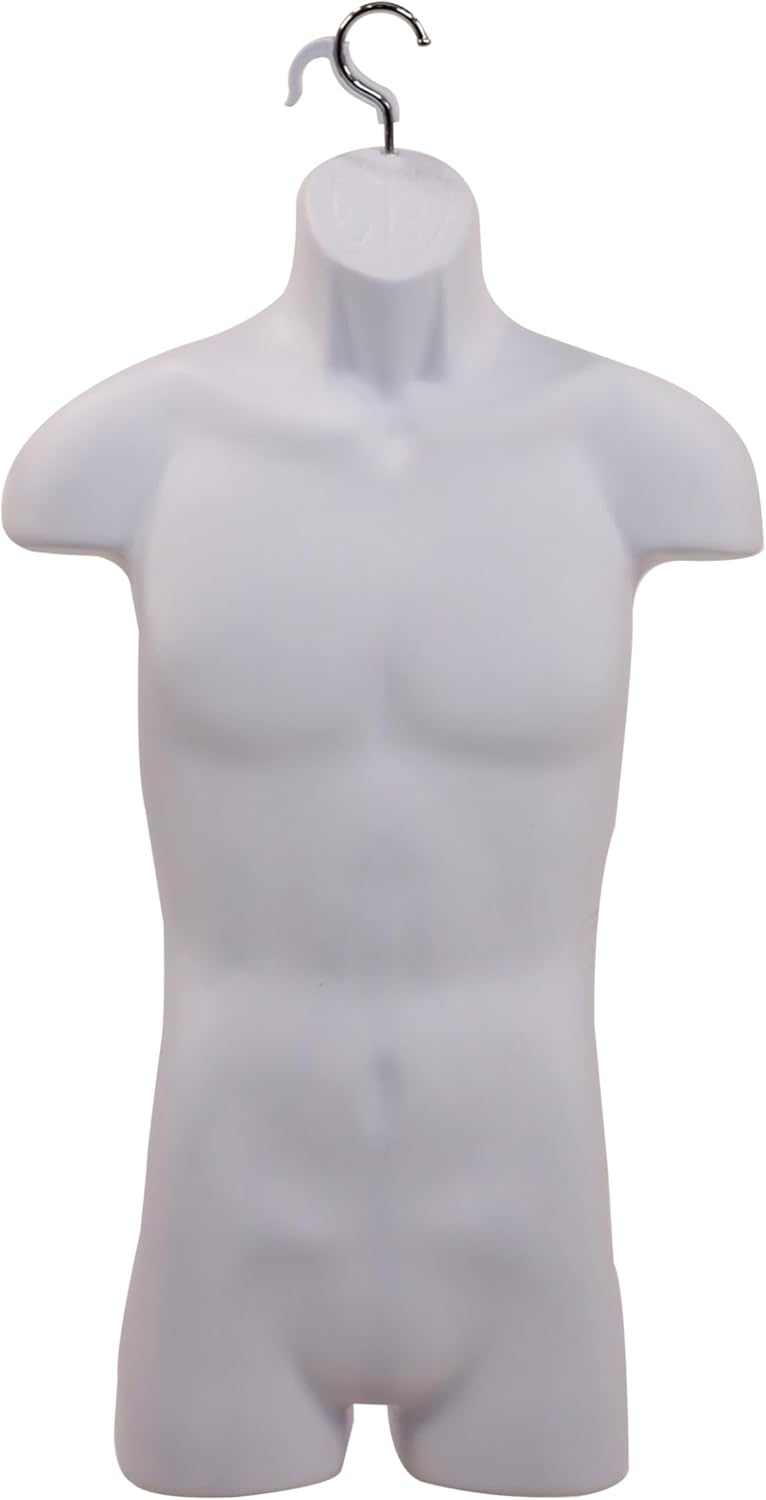 Male Molded White Torso Form